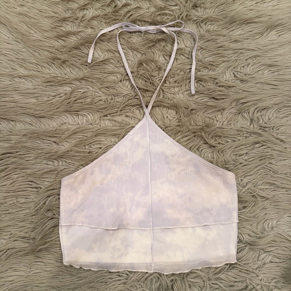 White Fox Boutique Light Purple Halter Crop Top